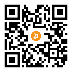 bitcoin:12xT2X1WJeebFW8ACgBzGtzy2m6aAMnqQ8 black Bitcoin QR code