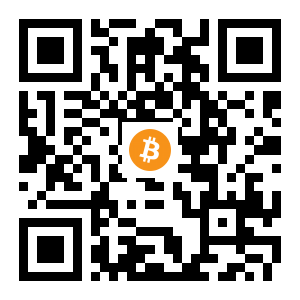 bitcoin:12xmytgnB41tpmUPnoNj4cqzPshBWjza1x black Bitcoin QR code
