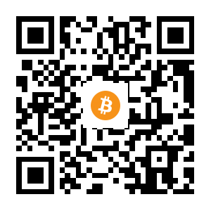 bitcoin:134aGomJazU5YVeuFBpWPfvBAbRSJ9CXwg black Bitcoin QR code