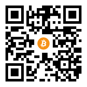 bitcoin:13Nyohd6usCLhZx5NJqasZ6pLSVUVu53MX black Bitcoin QR code
