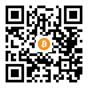 bitcoin:13UPkyJVxpZmCP5fF52Uck6TTeBPscFoXi black Bitcoin QR code