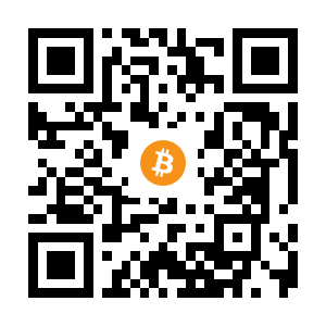 bitcoin:13V5E9cR5ZDg8dpJBKrCd6oeDQG9B63xsY black Bitcoin QR code