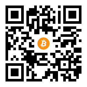 bitcoin:13kfvzSoU8bp1TVChgZRHiZbRTQvMepc7f black Bitcoin QR code
