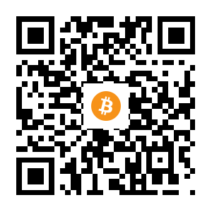 bitcoin:13o7T3Ds9miDt65vaSDLr2QaBHDzgAnbbC black Bitcoin QR code
