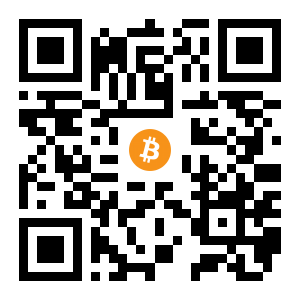bitcoin:1438De3axgtzq4f1Ev5muKH9kStb6oF6jh black Bitcoin QR code