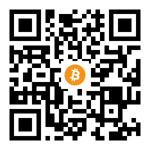 bitcoin:1481NXqfko7KUGPWwWqPZWa4ZEus24kw7e black Bitcoin QR code