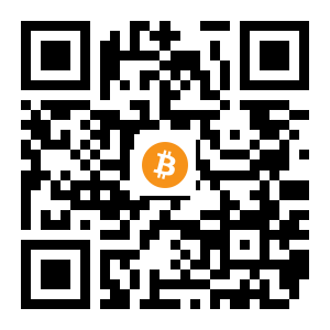 bitcoin:14M1qaYgoUn98ruwvdPwJsHWP1GUcYmZQe black Bitcoin QR code