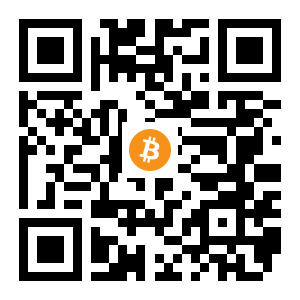 bitcoin:14P46A27RZdE4S6LoWJJKfAcKTxWamvUVs black Bitcoin QR code