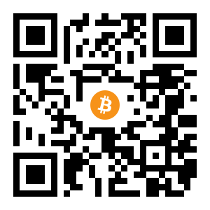 bitcoin:14P5fy5jCBbWA3h4SGJJw1fD5Afc6ZsnwR black Bitcoin QR code