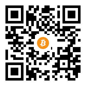 bitcoin:14RZZ26wh5EvXbbv6JAxZ5eEMaqenKCLYa black Bitcoin QR code