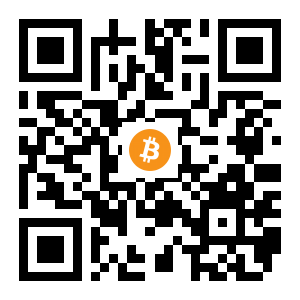 bitcoin:14XBTCDx1SbvnmrynRB3iTfqiwKgDSRbBy black Bitcoin QR code