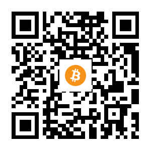 bitcoin:14YhZf4FNdxYAcRUFB7WpTp2RpCPdYQAfw black Bitcoin QR code