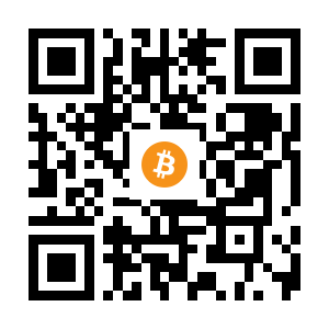 bitcoin:14YzLjc6WWUA8hcD5UyJWfrhgrhRKcM87V black Bitcoin QR code