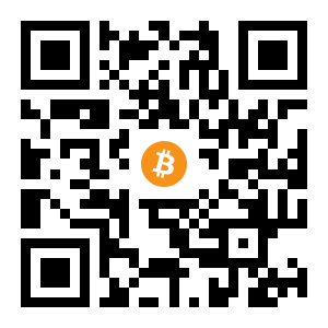 bitcoin:14a2xAtmSWDNAyjbzEDf5Gq4qYpubBnniT black Bitcoin QR code