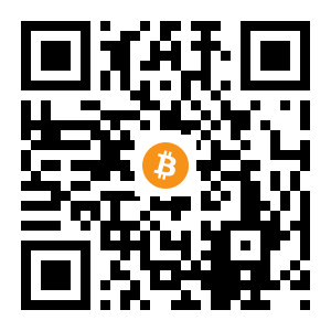 bitcoin:14bMCcfBTviw99CTh3S7DXpY9E3jKhP7er black Bitcoin QR code