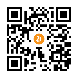 bitcoin:14bZYfwjAcH38TvyqiMUvz1BuL26rm3bwT black Bitcoin QR code