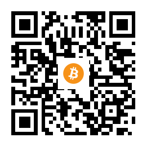 bitcoin:14c5b7XTyFuE1ah53LtrxXgg94wtujpjYx black Bitcoin QR code