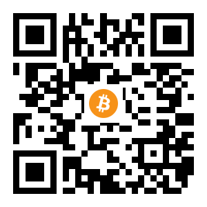 bitcoin:14fsoAN5pSnfz7MEeGAPi9eS3JUCSnoNRF black Bitcoin QR code