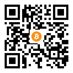 bitcoin:14hXVSuRG8WiAvvVfzT8hk7ZASijtikndb black Bitcoin QR code