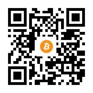 bitcoin:153mjr8WaJkDEa4b8n69ou3Vyc8gFzCV8Q black Bitcoin QR code