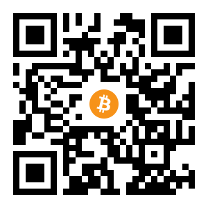 bitcoin:154G8KGF1611gCsBDvjc3fTKy7RaVv7qB5 black Bitcoin QR code
