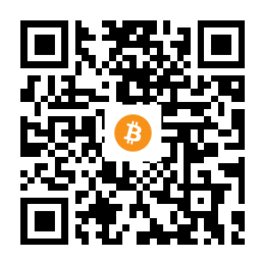 bitcoin:156KAQuQmbQpDc51zrXW3kunWnm89VQ3U9 black Bitcoin QR code