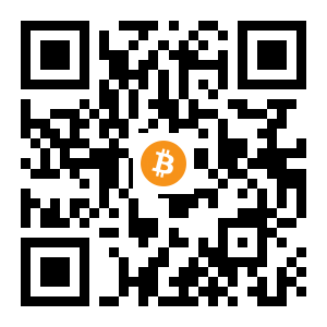bitcoin:159ccYeSp3vJ7TExX44LLLQJeUzmzpmKaa black Bitcoin QR code