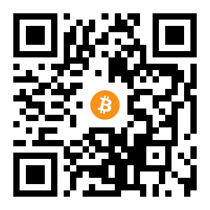 bitcoin:15AEWgR6vffADAGrmmhoyZP9HixYNFq2nA black Bitcoin QR code