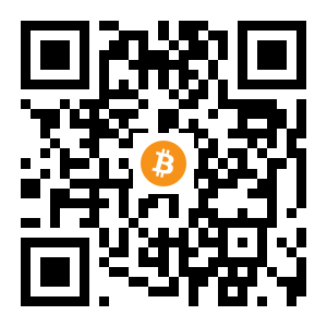 bitcoin:15AjPUnuhVJV8tb7YyUBsd3W57QyVJg8pD black Bitcoin QR code