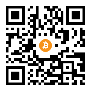 bitcoin:15Fnt4pbFsbhViJaN6y4T35R25H9EsAgxz black Bitcoin QR code
