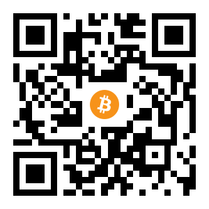 bitcoin:15P1GTCQCotBDoTWqgh21dJjVFMJ5694ZP black Bitcoin QR code