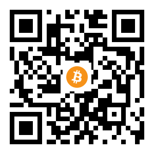 bitcoin:15P8QiioAV5bQDYJZ4SLsWp58VyF7oUhua black Bitcoin QR code