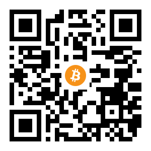 bitcoin:15QfMFKEPj93CWKKvypXqFcEEDFzb1batk black Bitcoin QR code