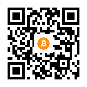 bitcoin:15R7S3He5tfcmvGXKsUupAga1XwQd6ATJK black Bitcoin QR code