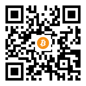 bitcoin:15RLvhp8bGm3zBBu2aGse9m8AkaUdUT5Za black Bitcoin QR code