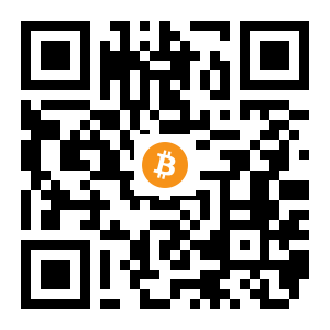 bitcoin:15VDMKyHnwFWvq1ateg671YDeAo6FD97yV black Bitcoin QR code
