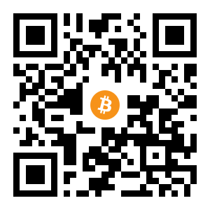 bitcoin:15dDPt3UgBmbVq6BBww1QA2FHAjhS1tPtk black Bitcoin QR code
