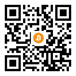 bitcoin:15fyWCpbxE6Xk3p1QW8oghTmJvRgmDsLuA black Bitcoin QR code
