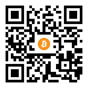 bitcoin:15jcFtPyLg5rLF1v8dsUK8UmgE96BQW3g2 black Bitcoin QR code