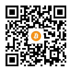 bitcoin:15s7a2d6sMiZyLVXoF4DZvGK4r45mMDd9W black Bitcoin QR code
