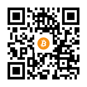 bitcoin:15t6VvxhScLpRJCte571Hhh3srJWyeVqbX black Bitcoin QR code