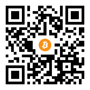 bitcoin:15vevejB97dS3vQSUoVVNYqod1pTHhrhwX black Bitcoin QR code