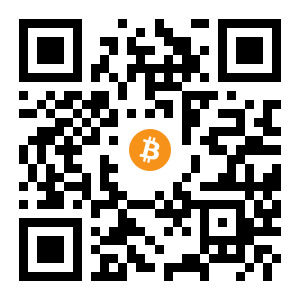 bitcoin:15yYYe7TfxpUyX2F96w7KWVETwQHrQKeLo black Bitcoin QR code