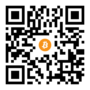 bitcoin:15zrSaECoHREt52bTajECGxXeZnEJ48NQE black Bitcoin QR code