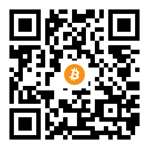 bitcoin:1683cnenN4S6R54mGT3oixT8pS7xM8QFUK black Bitcoin QR code