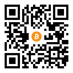 bitcoin:16AZjpgdkTgEzGNatRR6ajS6dDftnV38BR black Bitcoin QR code