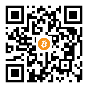 bitcoin:16HkooyLjszyZg41CQuDD781Xw1XzcbURL black Bitcoin QR code