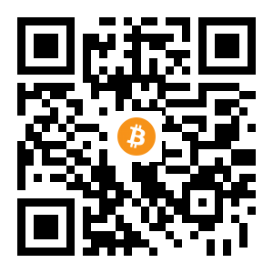 bitcoin:16J1atHaxpnha6RJBN25x4RpsPoDBLYUzv black Bitcoin QR code