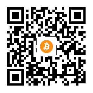 bitcoin:16PUoVkkfkJe7544Uk1Ru5U287RKhuN7Ko black Bitcoin QR code