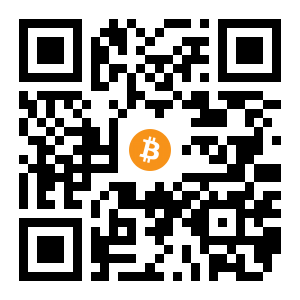 bitcoin:16PjZNdhRsagxnLceqn9AbetTFLJc21UQq black Bitcoin QR code